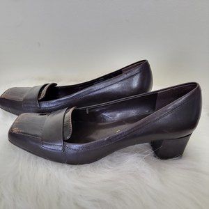 Franco Sarto Brown Heeled Loafers